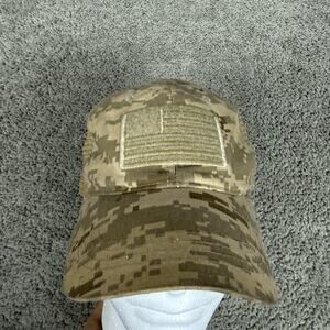 Highland Tactical Hat Cap Snap Back Mens One Size Brown Camo Flag Trucker